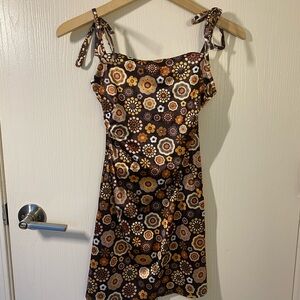 Urban Outfitters Floral Tie-Strap Mini Dress